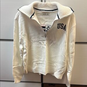 Hollister hoodie White USA Sweater Xs
